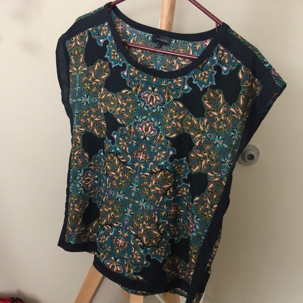 Blue/green pattern blouse from the limited